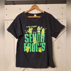 Vintage Single Stitch Senor Frogs Mexico Shirt. Size XL. Black